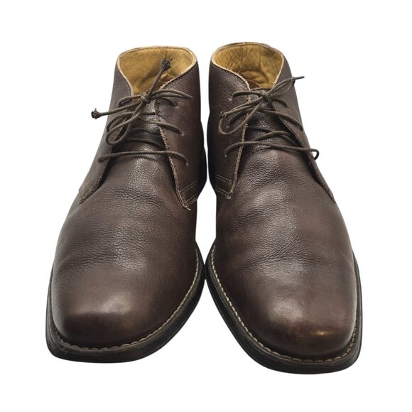 Sandro Men's Comfort Soft Gel Brown Leather Boots Size 10D - Picture 8 of 9